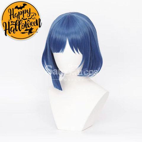 【In Stock】Comics Bocchi The Rock Cosplay Yamada Ryo Blue Short Wig Wigs