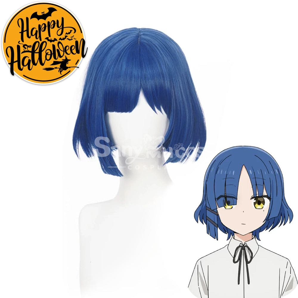 【In Stock】Comics Bocchi The Rock Cosplay Yamada Ryo Blue Short Wig Wigs