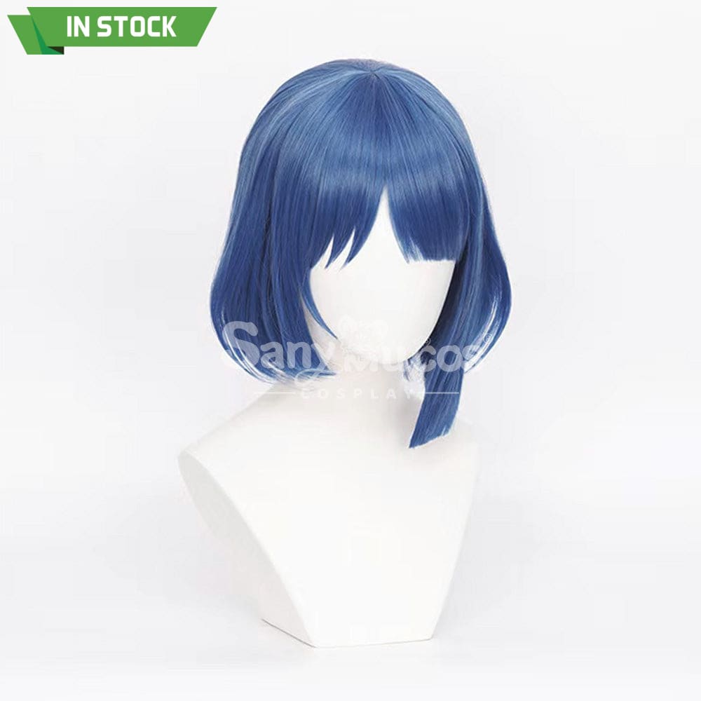 【In Stock】Comics Bocchi The Rock Cosplay Yamada Ryo Blue Short Wig Wigs