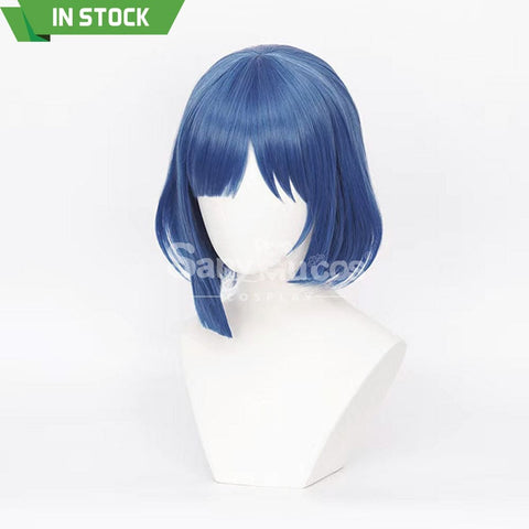 【In Stock】Comics Bocchi The Rock Cosplay Yamada Ryo Blue Short Wig Wigs