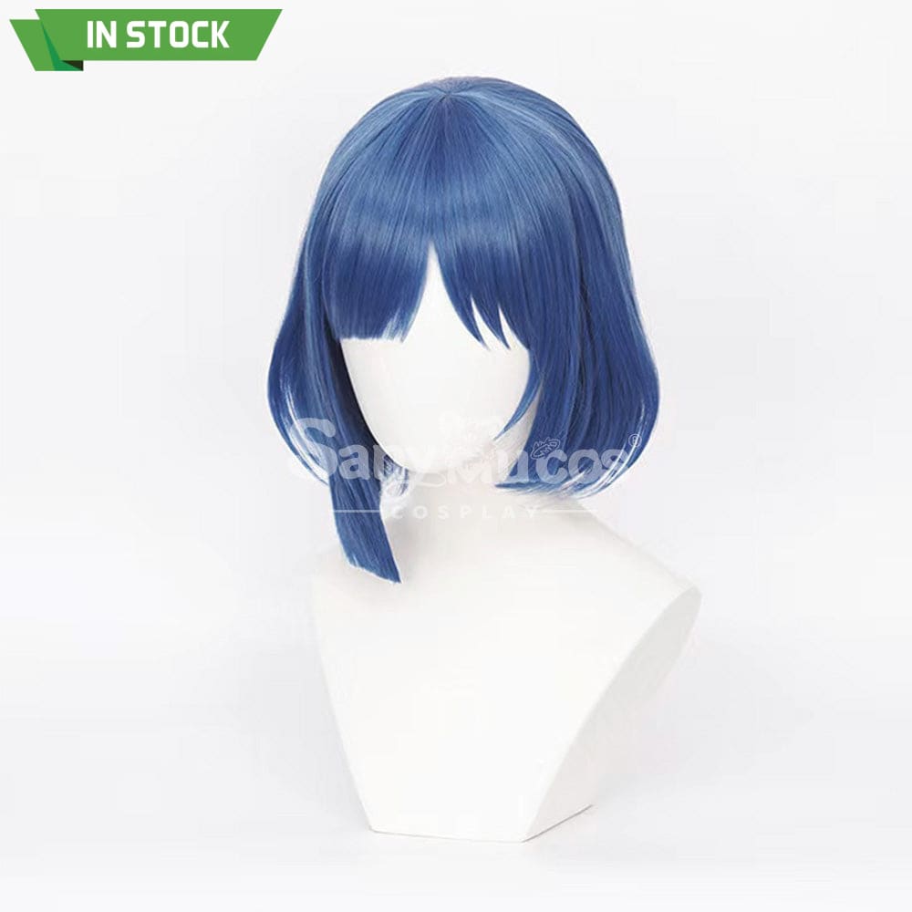 【In Stock】Comics Bocchi The Rock Cosplay Yamada Ryo Blue Short Wig Wigs