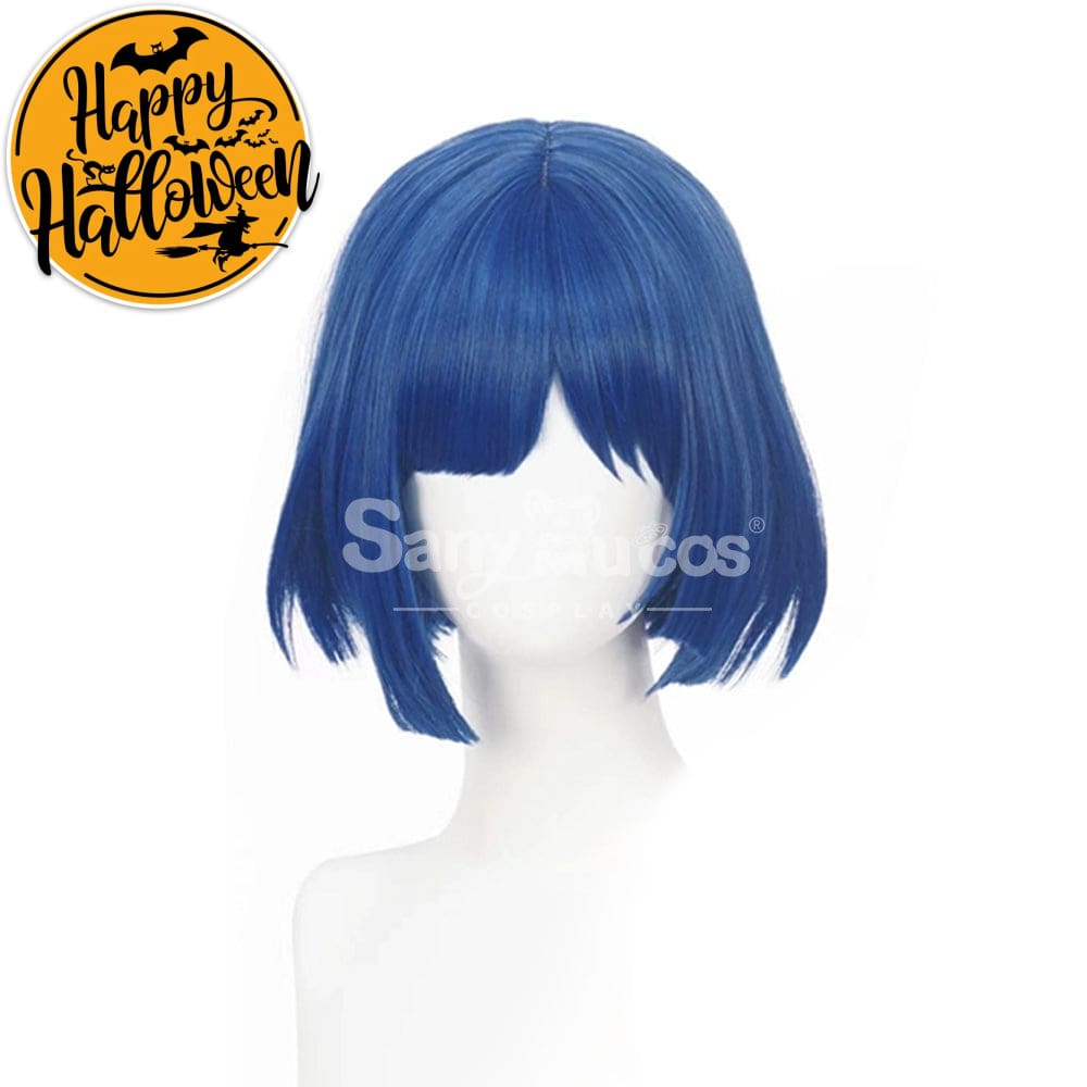 【In Stock】Comics Bocchi The Rock Cosplay Yamada Ryo Blue Short Wig Wigs