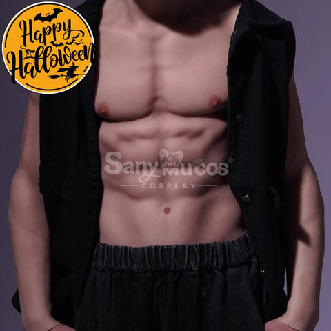 【In Stock】Cosplay Fake Muscle Suit Sleeveless Skin Color Ivory White / Bronze / Chocolate Black Cosplay Costumes