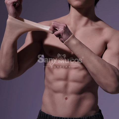 【In Stock】Cosplay Fake Muscle Suit Sleeveless Skin Color Ivory White / Bronze / Chocolate Black Cosplay Costumes