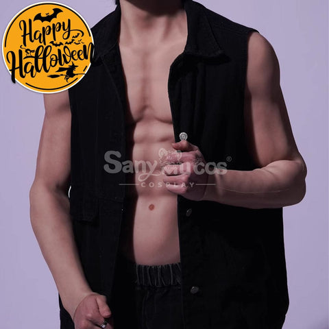 【In Stock】Cosplay Fake Muscle Suit Sleeveless Skin Color Ivory White / Bronze / Chocolate Black Cosplay Costumes