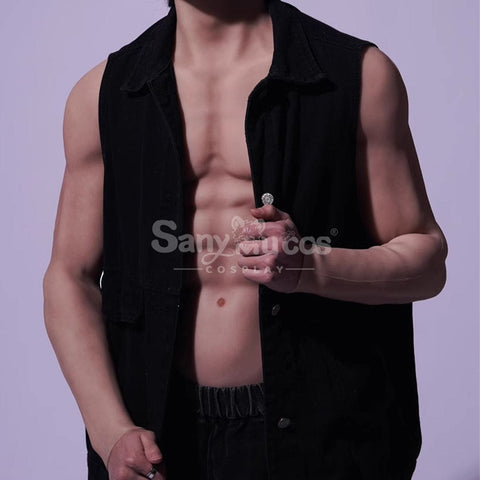 【In Stock】Cosplay Fake Muscle Suit Sleeveless Skin Color Ivory White / Bronze / Chocolate Black Cosplay Costumes