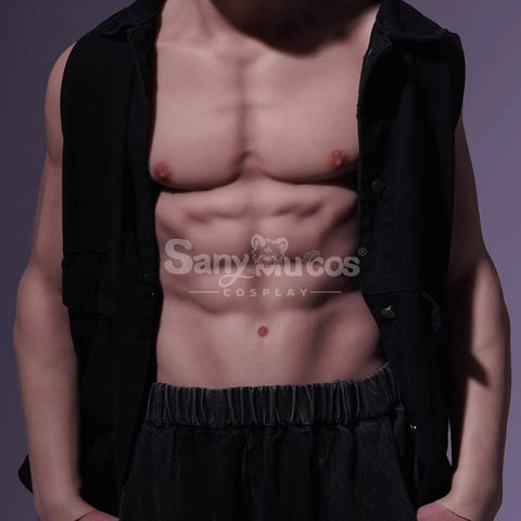 【In Stock】Cosplay Fake Muscle Suit Sleeveless Skin Color Ivory White / Bronze / Chocolate Black Cosplay Costumes