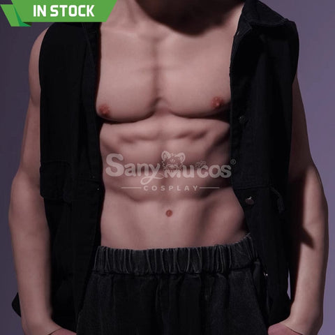 【In Stock】Cosplay Fake Muscle Suit Sleeveless Skin Color Ivory White / Bronze / Chocolate Black Cosplay Costumes