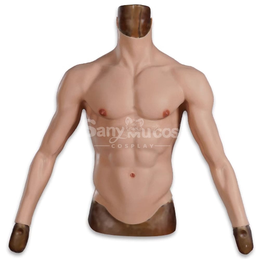 【In Stock】Cosplay Fake Muscle Suit Sleeveless Skin Color Ivory White / Bronze / Chocolate Black Long sleeve / Ivory