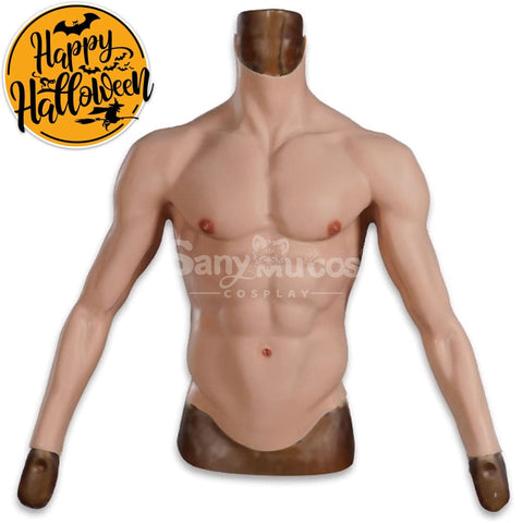 【In Stock】Cosplay Fake Muscle Suit Sleeveless Skin Color Ivory White / Bronze / Chocolate Black Long sleeve / Ivory