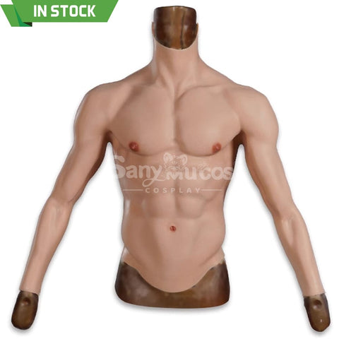 【In Stock】Cosplay Fake Muscle Suit Sleeveless Skin Color Ivory White / Bronze / Chocolate Black Long sleeve / Ivory