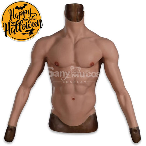 【In Stock】Cosplay Fake Muscle Suit Sleeveless Skin Color Ivory White / Bronze / Chocolate Black Long sleeve / Chocolate