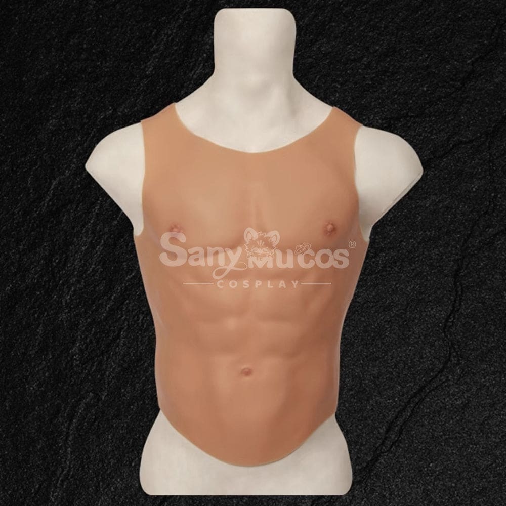 【In Stock】Cosplay Fake Muscle Suit Sleeveless Skin Color Ivory White / Bronze / Chocolate Black Vest / Bronze Ver / S