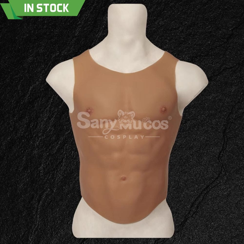 【In Stock】Cosplay Fake Muscle Suit Sleeveless Skin Color Ivory White / Bronze / Chocolate Black Vest / Chocolate Ver