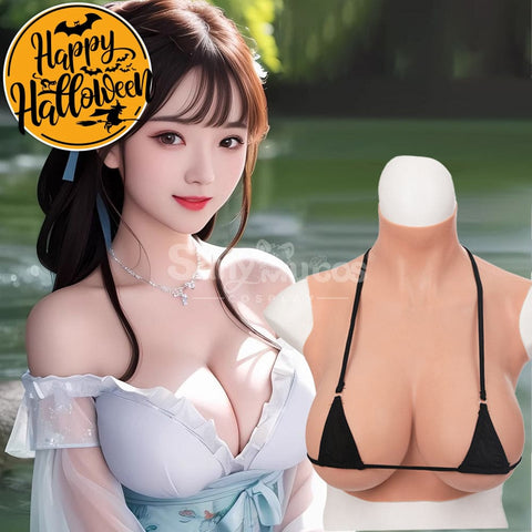 【In Stock】Cosplay Prop Fake breasts Suit Sleeveless Skin Color Ivory White / Bronze / Chocolate Black Cosplay Costumes