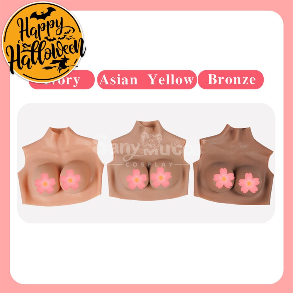 【In Stock】Cosplay Prop Fake breasts Suit Sleeveless Skin Color Ivory White / Bronze / Chocolate Black Cosplay Costumes