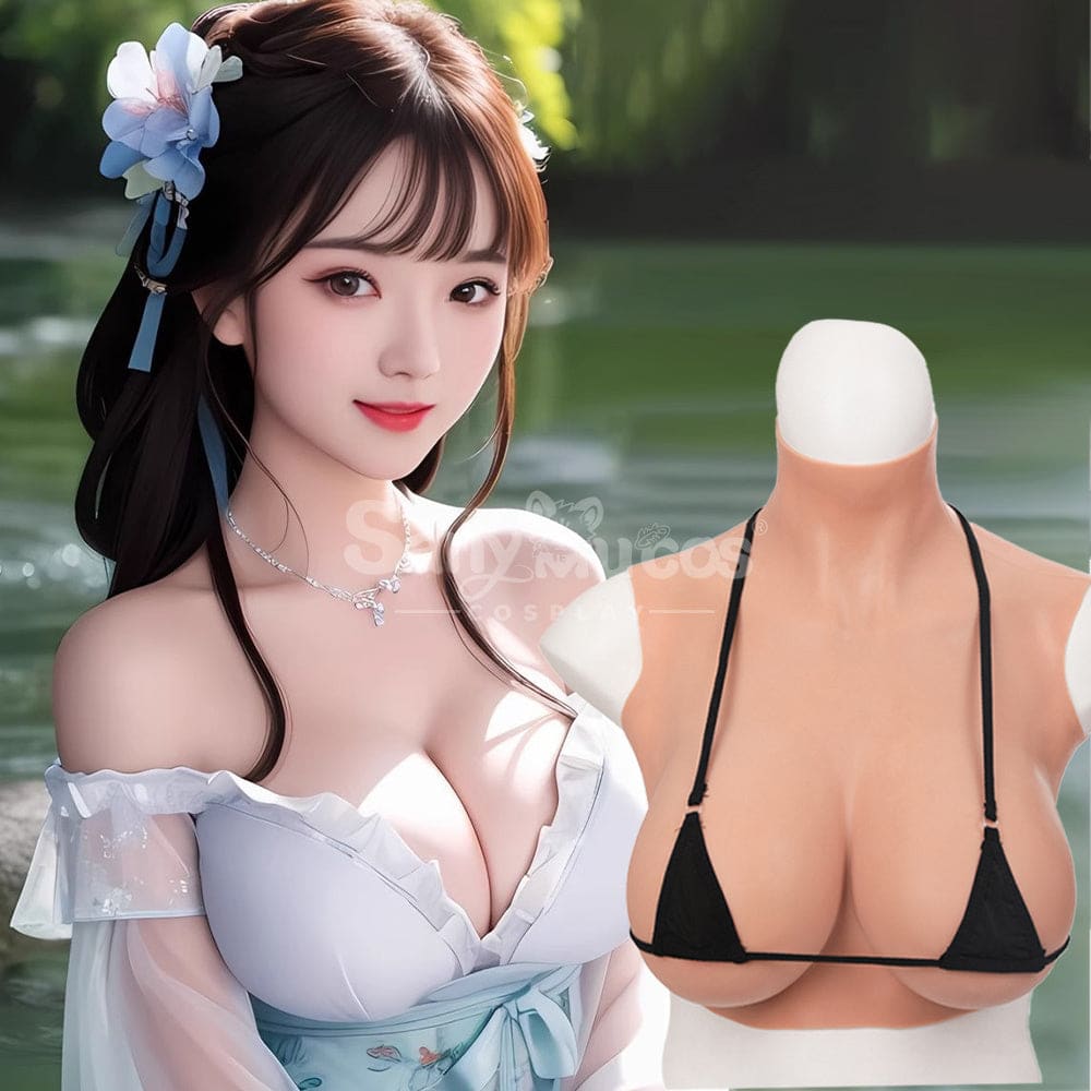 【In Stock】Cosplay Prop Fake breasts Suit Sleeveless Skin Color Ivory White / Bronze / Chocolate Black Cosplay Costumes