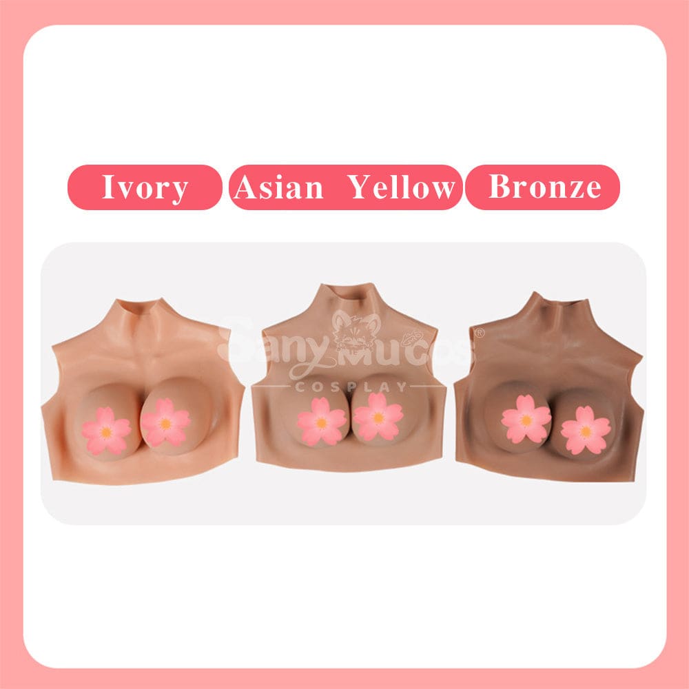 【In Stock】Cosplay Prop Fake breasts Suit Sleeveless Skin Color Ivory White / Bronze / Chocolate Black Cosplay Costumes