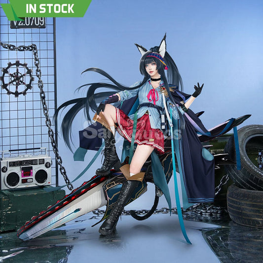【Pre-Sale】Game Arknights Cosplay Blaze Explosive Blue Flame Costume Premium Edition Costumes 1000
