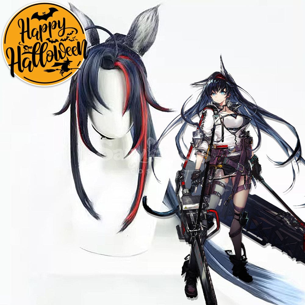 【In Stock】Game Arknights Cosplay Blaze Explosive Blue Flame Cosplay Wig Cosplay Wigs