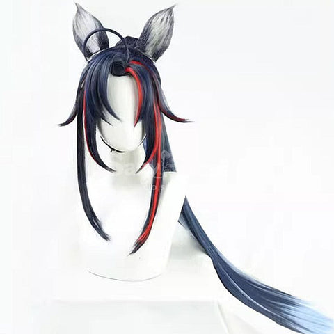 【In Stock】Game Arknights Cosplay Blaze Explosive Blue Flame Cosplay Wig Cosplay Wigs