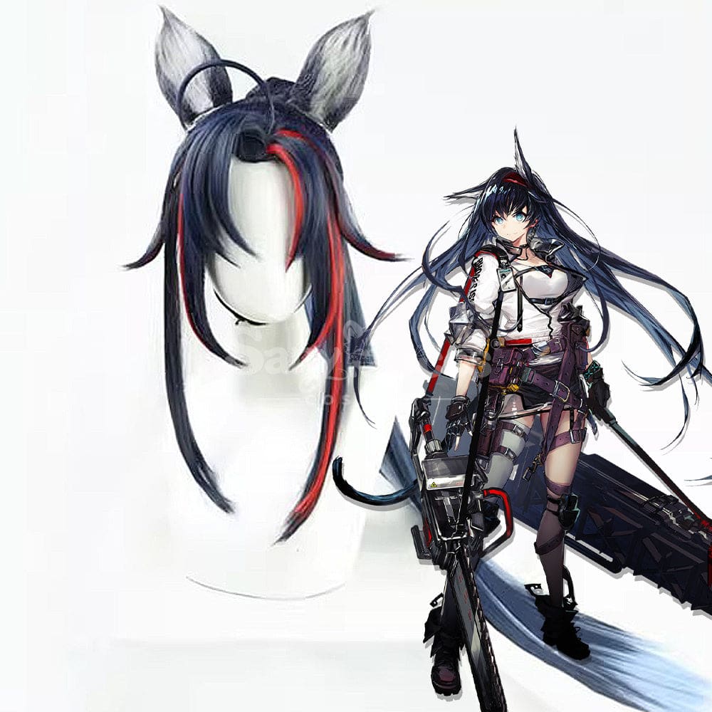 【In Stock】Game Arknights Cosplay Blaze Explosive Blue Flame Cosplay Wig Cosplay Wigs
