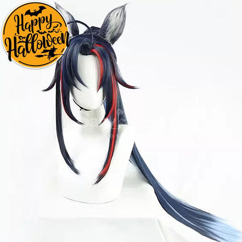 【In Stock】Game Arknights Cosplay Blaze Explosive Blue Flame Cosplay Wig Cosplay Wigs