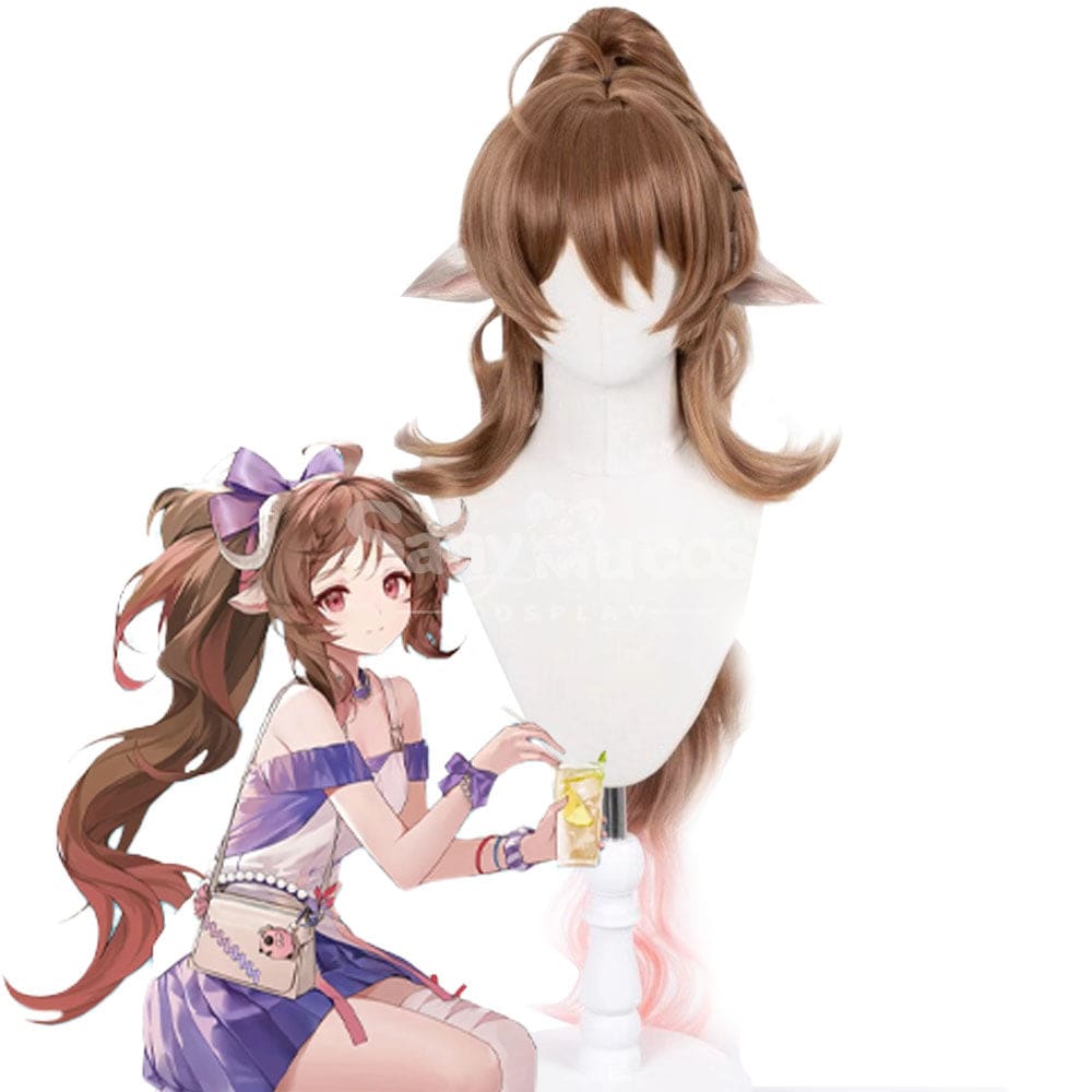 【In Stock】Game Arknights Cosplay Eyjafjalla the Hvít Aska Cosplay Wig Cosplay Wigs