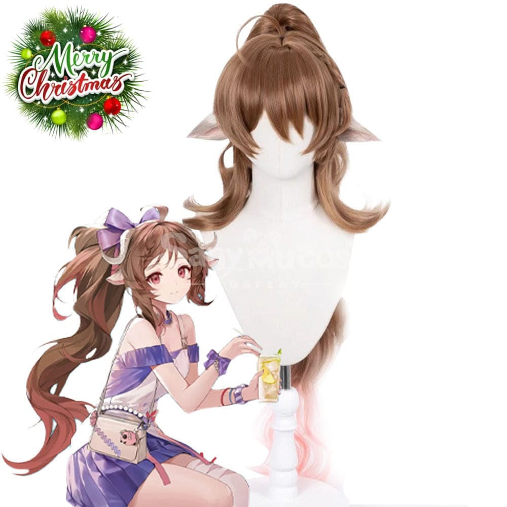 【In Stock】Game Arknights Cosplay Eyjafjalla the Hvít Aska Cosplay Wig Cosplay Wigs