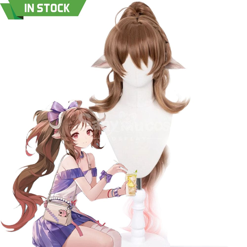 【In Stock】Game Arknights Cosplay Eyjafjalla the Hvít Aska Cosplay Wig Cosplay Wigs