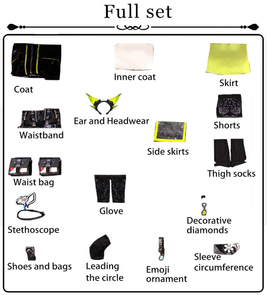 【In Stock】Game Arknights Cosplay Mon3tr Cosplay Costume Accessories included / S Cosplay Costumes