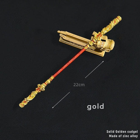【In Stock】Game Black Myth Wukong Cosplay Ruyi Golden Hoop Props 22Cm And 30Cm / #1 Prop