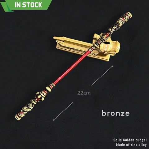 【In Stock】Game Black Myth Wukong Cosplay Ruyi Golden Hoop Props 22Cm And 30Cm / #2 Prop