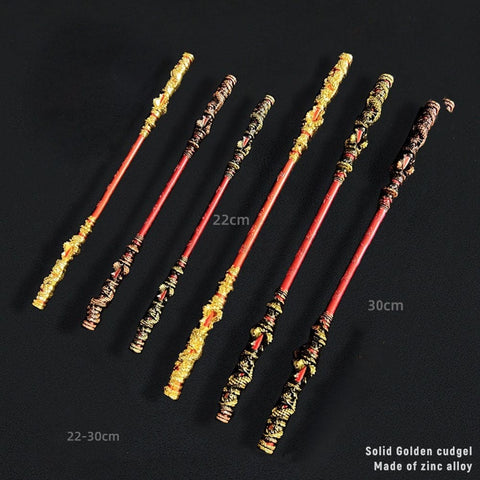 【In Stock】Game Black Myth Wukong Cosplay Ruyi Golden Hoop Props 22Cm And 30Cm Prop
