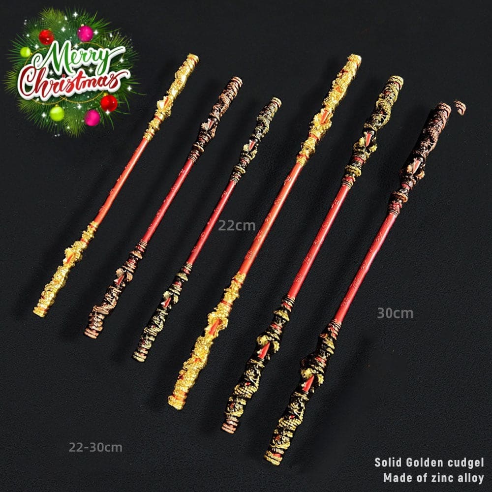 【In Stock】Game Black Myth Wukong Cosplay Ruyi Golden Hoop Props 22Cm And 30Cm Prop