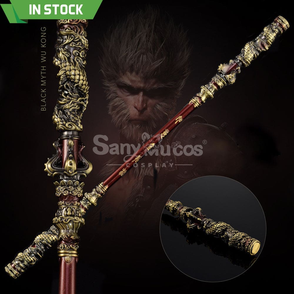 【In Stock】Game Black Myth Wukong Cosplay Ruyi Golden Hoop Props 35Cm Prop