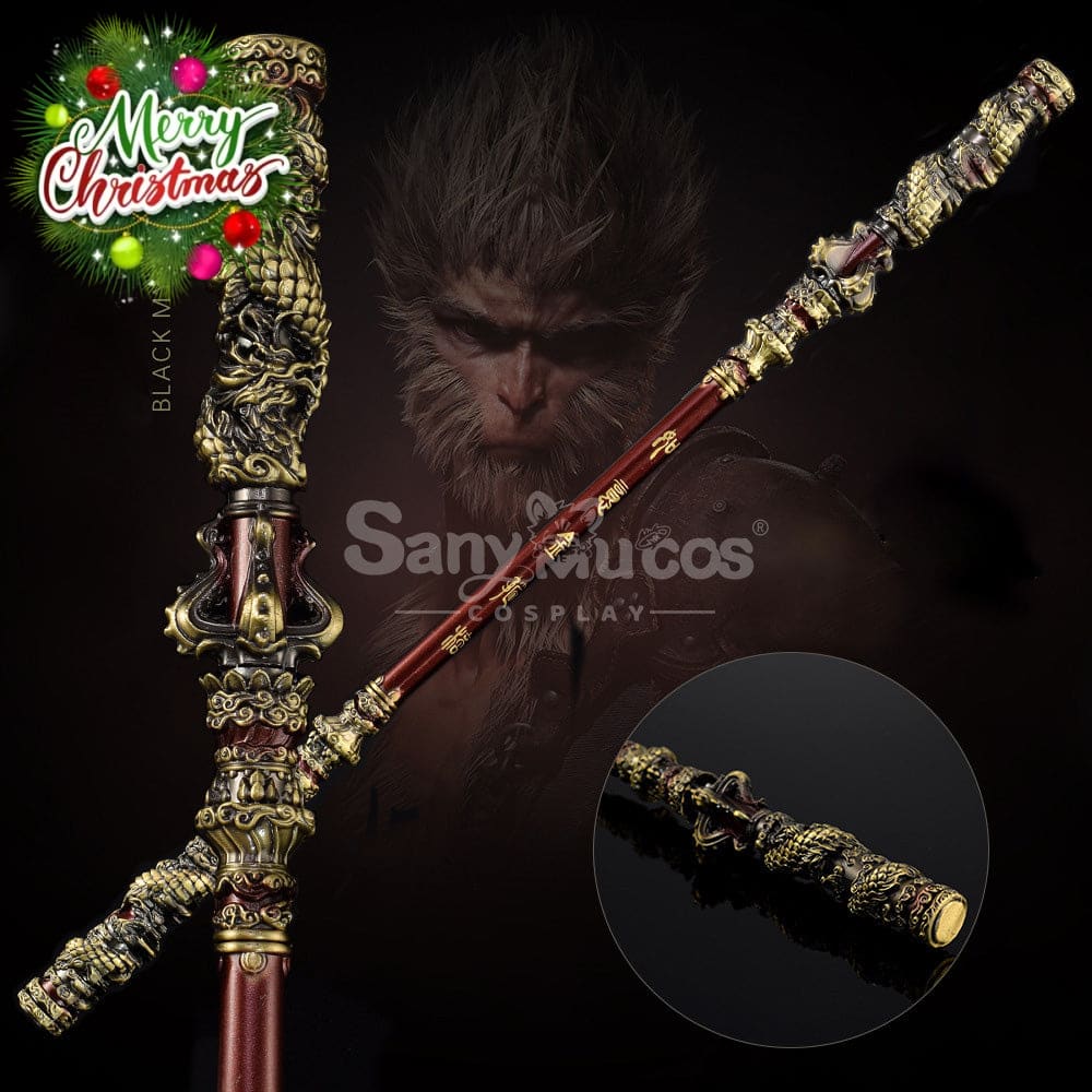 【In Stock】Game Black Myth Wukong Cosplay Ruyi Golden Hoop Props 35Cm Prop