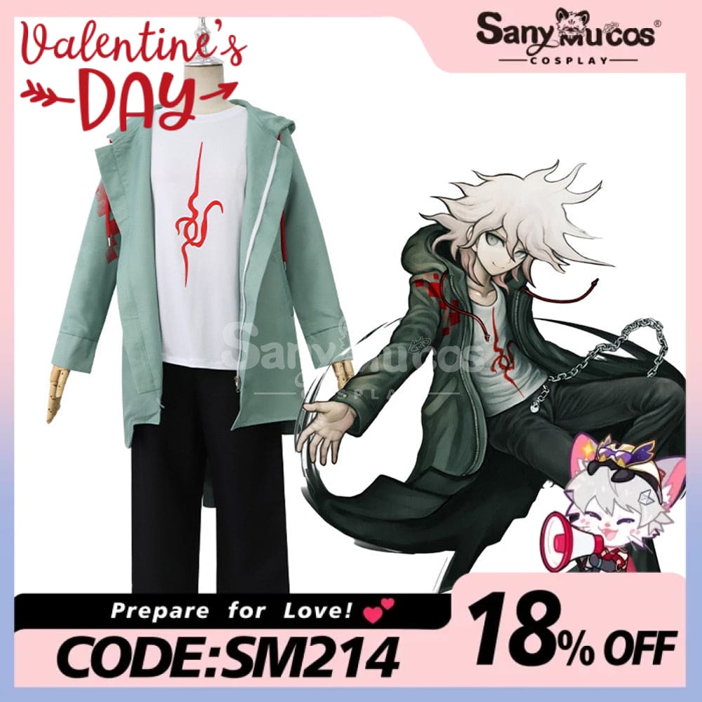 【In Stock】Game Danganronpa 2 Cosplay Nagito Komaeda Costume Costumes