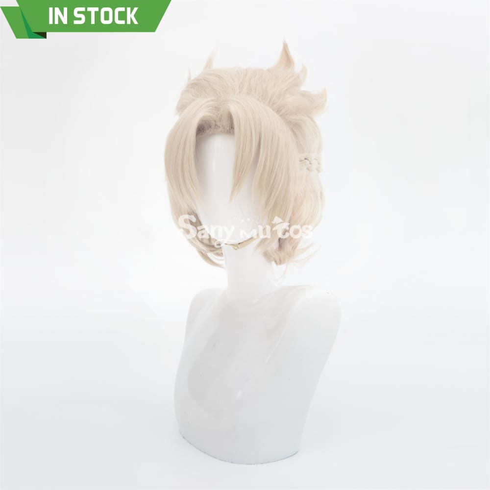 Game Genshin Impact Albedo Cosplay Wig Light Brown Wig