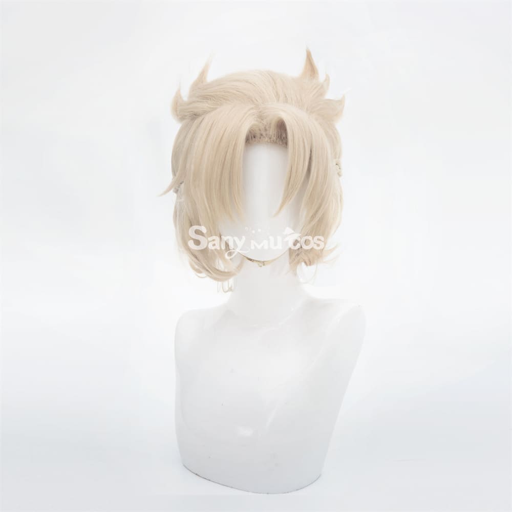 Game Genshin Impact Albedo Cosplay Wig Light Brown Wig