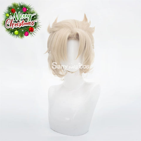 Game Genshin Impact Albedo Cosplay Wig Light Brown Wig