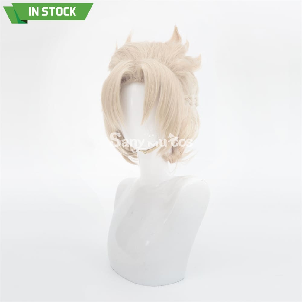 Game Genshin Impact Albedo Cosplay Wig Light Brown Wig