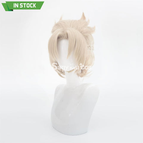 Game Genshin Impact Albedo Cosplay Wig Light Brown Wig