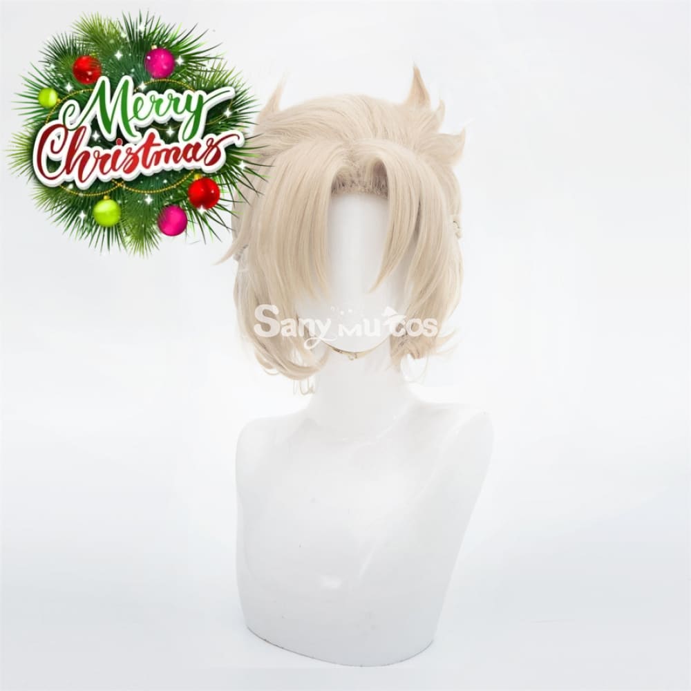 Game Genshin Impact Albedo Cosplay Wig Light Brown Wig