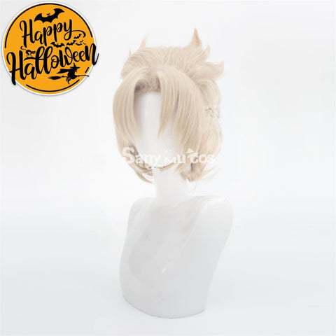 Game Genshin Impact Albedo Cosplay Wig Light Brown Wig