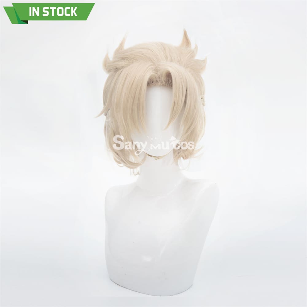 Game Genshin Impact Albedo Cosplay Wig Light Brown Wig