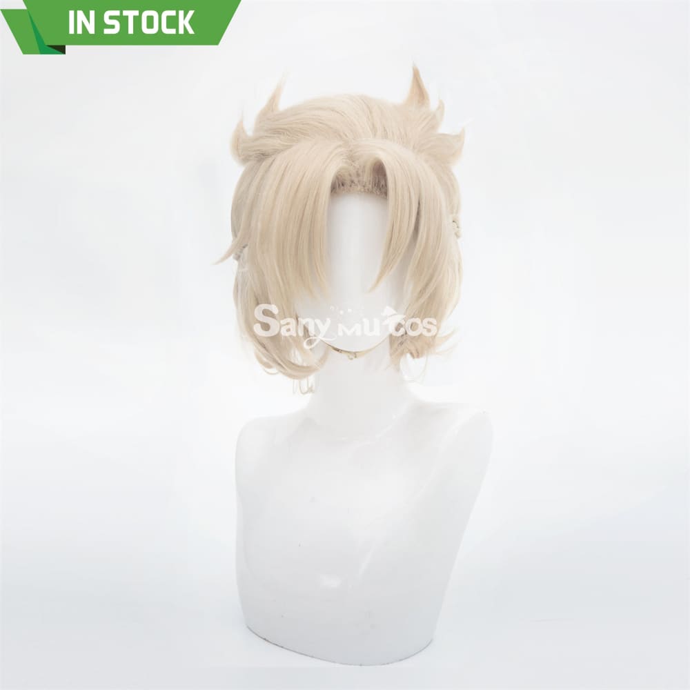 Game Genshin Impact Albedo Cosplay Wig Light Brown Wig