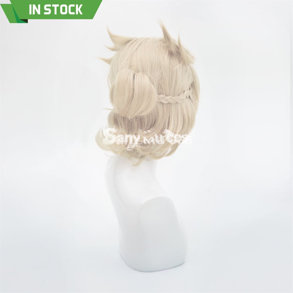 Game Genshin Impact Albedo Cosplay Wig Light Brown Wig