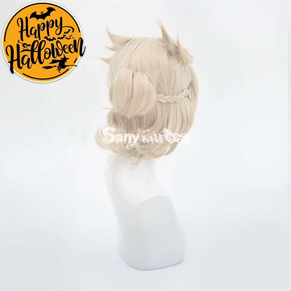 Game Genshin Impact Albedo Cosplay Wig Light Brown Wig