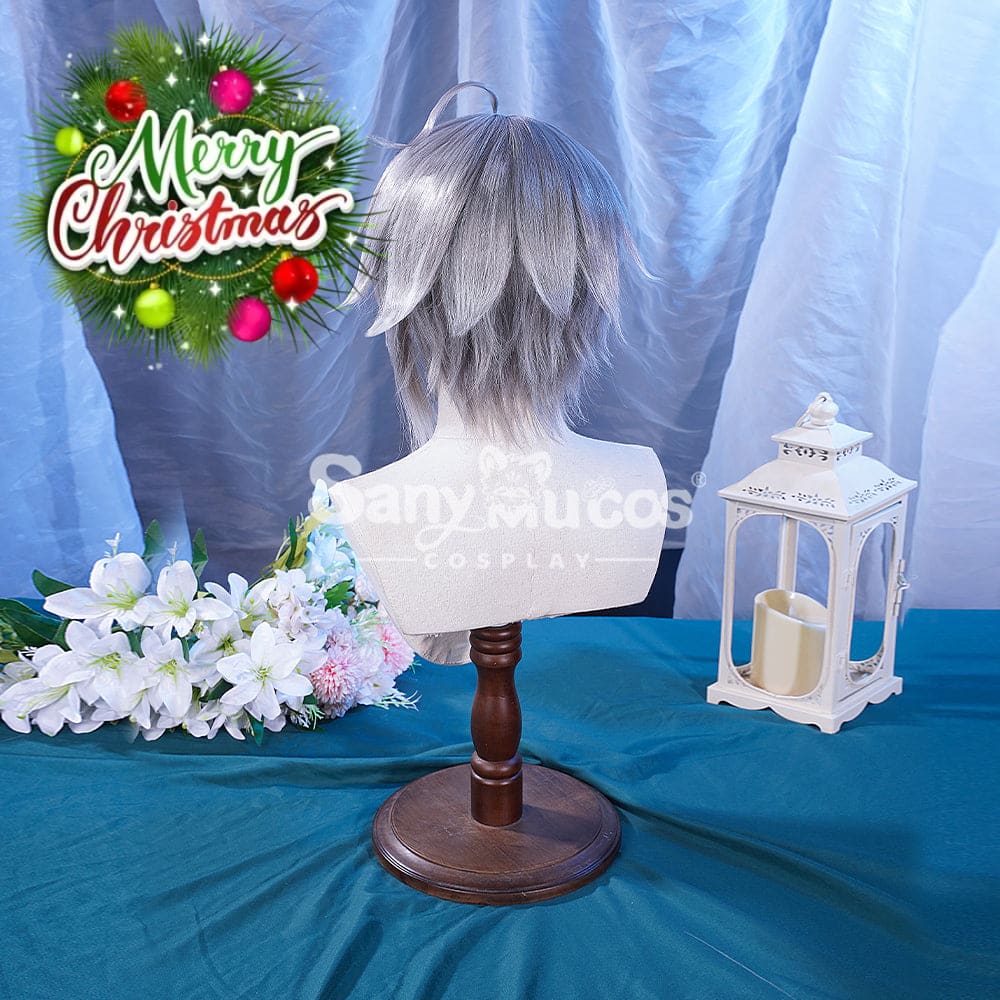 【In Stock】Game Genshin Impact Alhaitham Silver Gradient Short Cosplay Wig Wigs